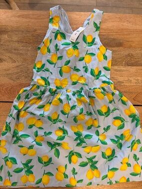 GAP Girls Lemon Print Sundress - Yellow & Green on Light Blue